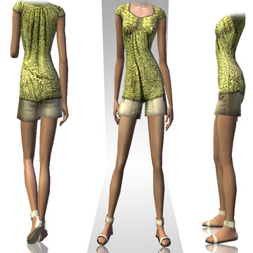 женская повседневная Sims 2 одежда