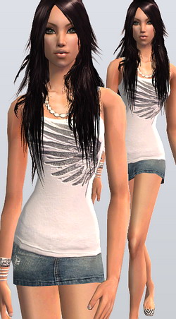 Sims 2 мини-юбка