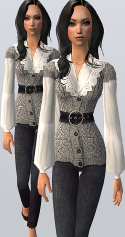 Sims 2 деловая одежда