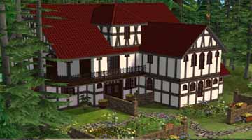 средневековые дома Sims 2